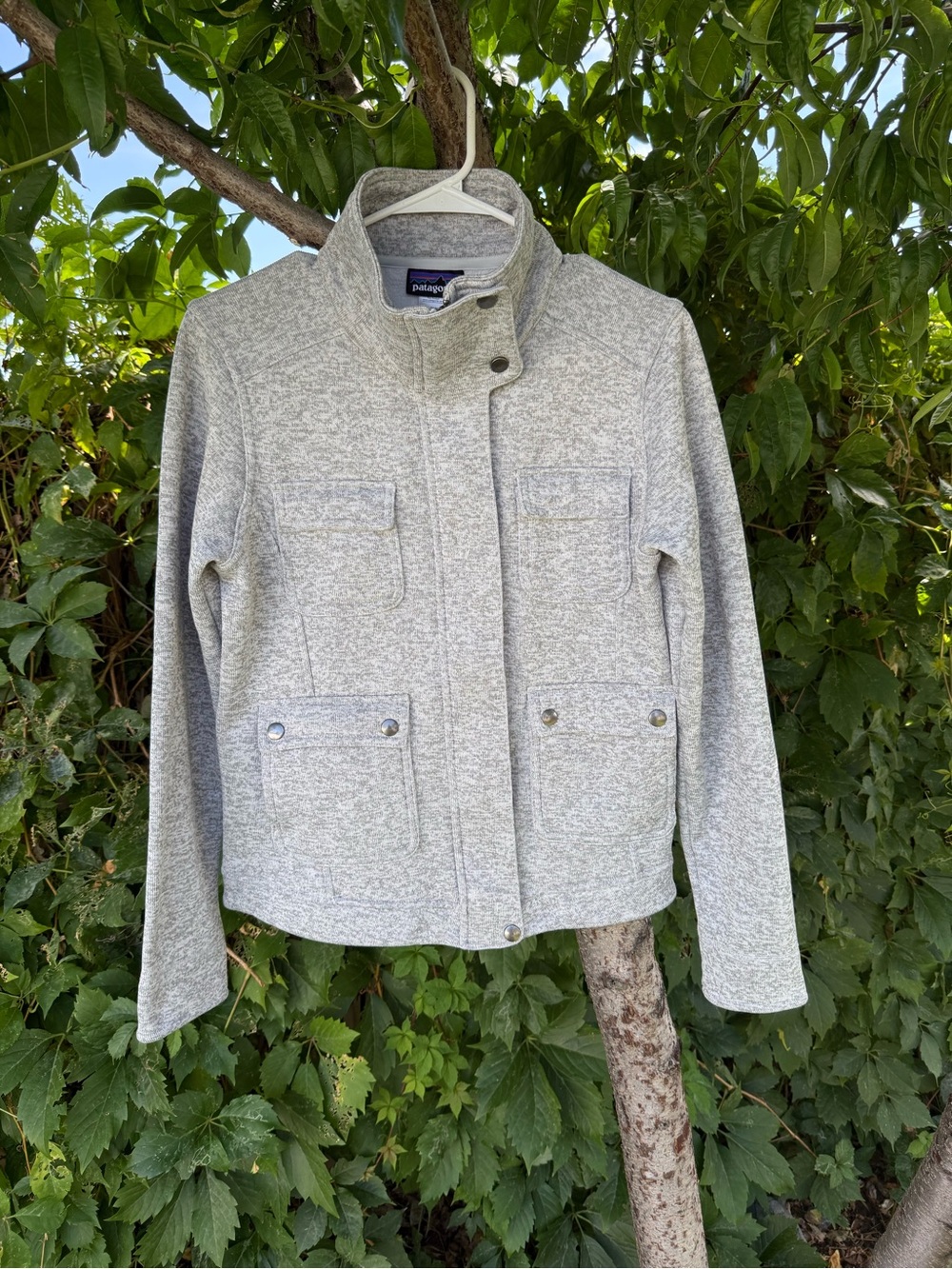 Patagonia Heather Gray Utility Jacket with Snap Pockets